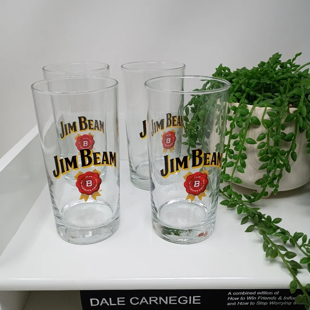 Set Of 4 Jim Beam Drinking Glasses